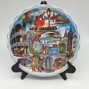 Ken Haag Tin Tray Vintage Medium New Orleans The Big Easy Jazz Keepsake Souvenir